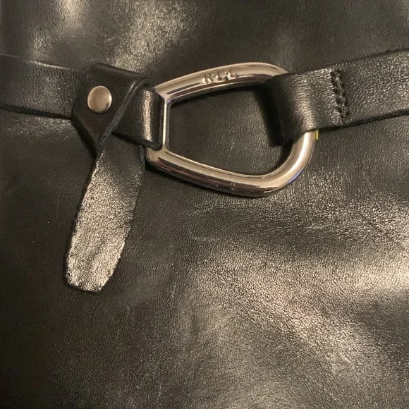 Lauren Ralph Lauren Women’s Black Laletta Leather Bootie Size 7.5B - Picture 5 of 14